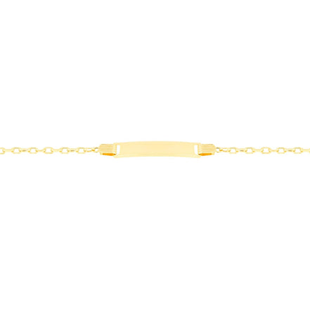 igold - Bracciale con piastrina in oro giallo 375% 9 kt