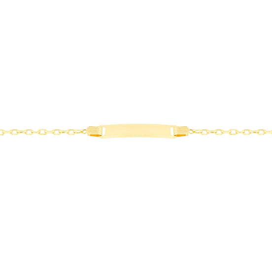 igold - Bracciale con piastrina in oro giallo 375% 9 kt