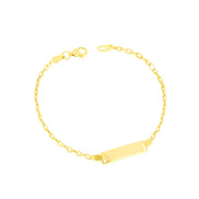 igold - Bracciale con piastrina in oro giallo 375% 9 kt