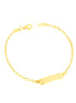 igold - Bracciale con piastrina in oro giallo 375% 9 kt