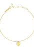 igold - Bracciale con Lucchetto a Cuore in Oro Giallo 375% 9 kt