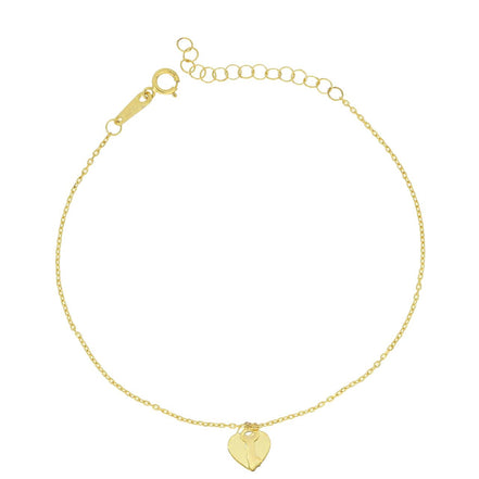igold - Bracciale con Lucchetto a Cuore in Oro Giallo 375% 9 kt