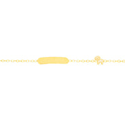 igold - Bracciale con cagnolino e piastrina in oro giallo 375 % 9 kt