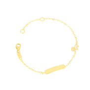 igold - Bracciale con cagnolino e piastrina in oro giallo 375 % 9 kt