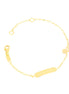 igold - Bracciale con cagnolino e piastrina in oro giallo 375 % 9 kt