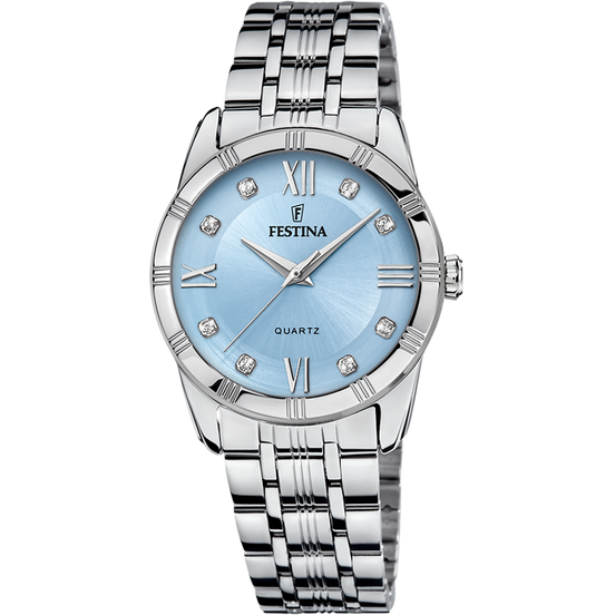OROLOGIO FESTINA F16940/E AZZURO CINGHIA ACCIAIO INOSSIDABILE 316L, DONNA