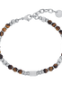 luca barra - BRACCIALE UOMO IN ACCIAIO CON OCCHIO DI TIGRE