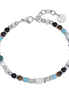 luca barra - BRACCIALE UOMO IN ACCIAIO CON OCCHIO DI TIGRE