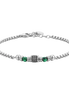 luca barra - BRACCIALE UOMO IN ACCIAIO MALACHITE VERDE