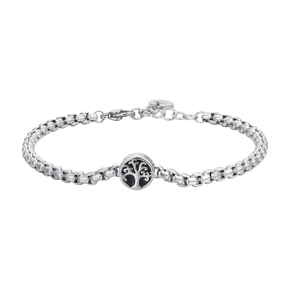 luca barra - BRACCIALE UOMO IN ACCIAIO ALBERO DELLA VITA