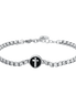 luca barra - BRACCIALE UOMO IN ACCIAIO CON CROCE