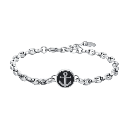 luca barra - BRACCIALE UOMO IN ACCIAIO CON ANCORA