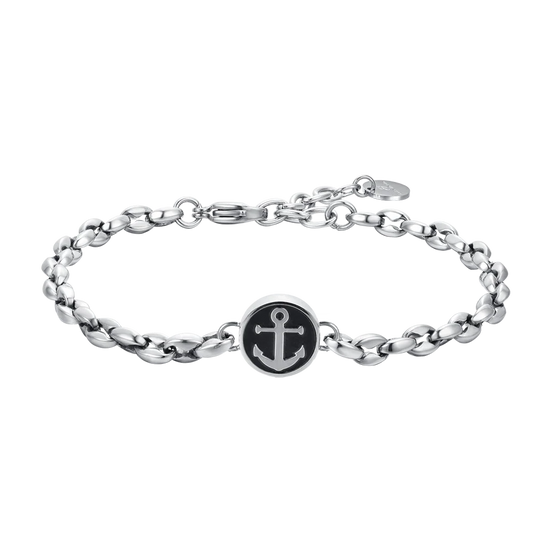 luca barra - BRACCIALE UOMO IN ACCIAIO CON ANCORA