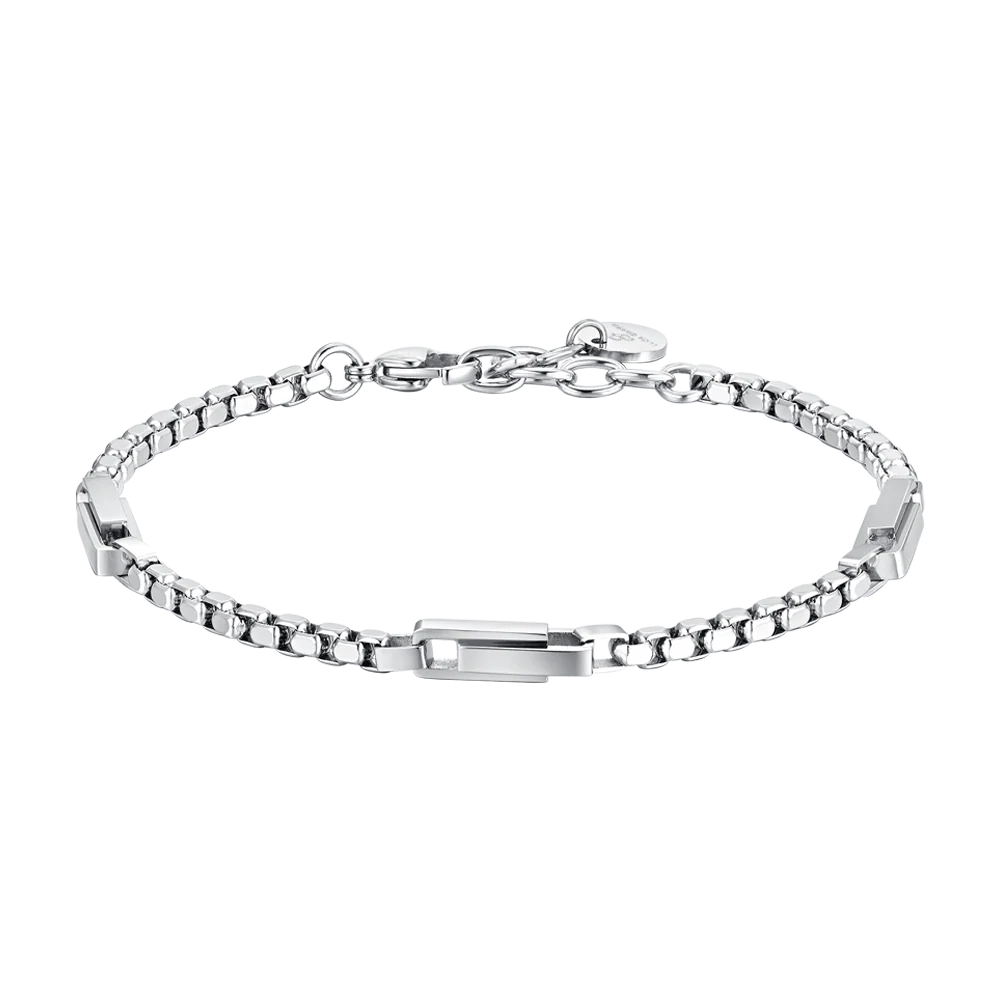 luca barra - BRACCIALE UOMO IN ACCIAIO ELEMENTI IN ACCIAIO