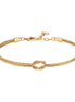 luca barra - BRACCIALE  IN ACCIAIO IP GOLD CON NODO