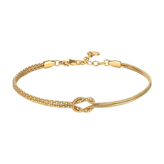 luca barra - BRACCIALE  IN ACCIAIO IP GOLD CON NODO