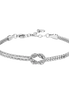 luca barra - BRACCIALE  IN ACCIAIO CON NODO E ZIRCONI BIANCHI