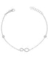 igold - Bracciale Infinito con Zirconi in Oro Bianco 375% 9 kt