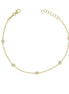 igold - Bracciale in Oro Giallo 375% 9 kt con Cuori Pavé e Punti Luce