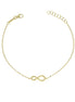 igold - Bracciale in oro giallo 375% 9 kt con simbolo dell’infinito