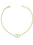 igold - Bracciale in Oro Giallo 375% 9 kt con Cerchi Intrecciati e Zirconi