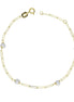 igold - Bracciale in Oro Giallo 9 kt con Catena a Graffetta e perle