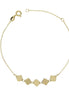 igold - Bracciale con Elementi Geometrici a Rombo in Oro Giallo 375% 9 kt