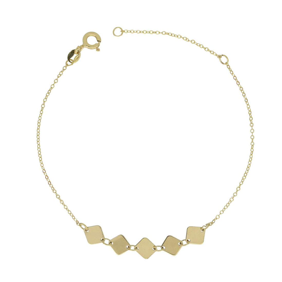igold - Bracciale con Elementi Geometrici a Rombo in Oro Giallo 375% 9 kt