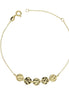 igold - Bracciale Donna con Dischi Martellati in Oro Giallo 375% 9 kt