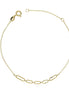 igold - Bracciale in Oro 375% 9 kt con Maglie Ovali Martellate