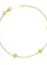 igold - Bracciale con Cuori Bombati in Oro Giallo 375% 9 kt