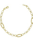 igold - Bracciale a Catena con Maglie Ovali Martellate in Oro Giallo 375% 9 kt