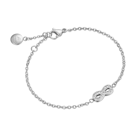 luca barra - BRACCIALE DONNA IN ACCIAIO CON INFINITO E CRISTALLI
