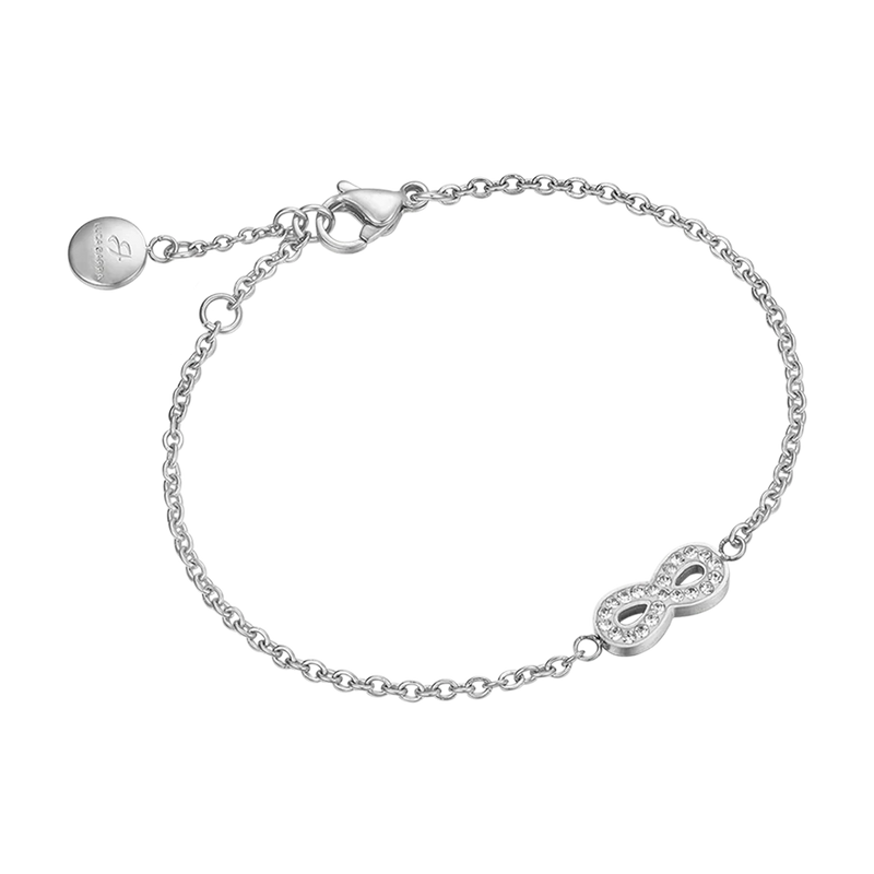 luca barra - BRACCIALE DONNA IN ACCIAIO CON INFINITO E CRISTALLI