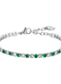 luca barra - BRACCIALE TENNIS DONNA CRISTALLI VERDI E BIANCHI