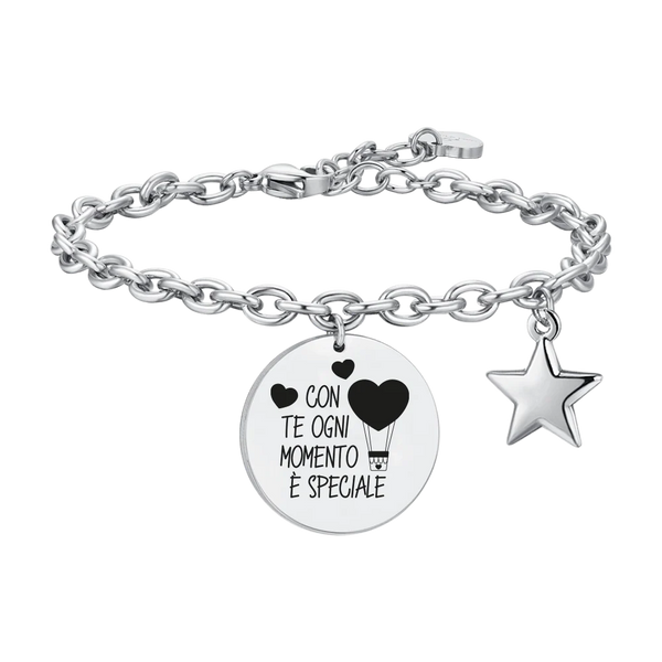 luca barra - BRACCIALE DONNA IN ACCIAIO CON TE