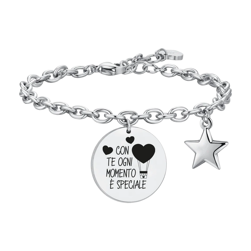 luca barra - BRACCIALE DONNA IN ACCIAIO CON TE