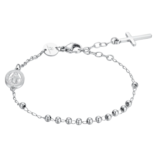 luca barra - BRACCIALE DONNA ROSARIO IN ACCIAIO