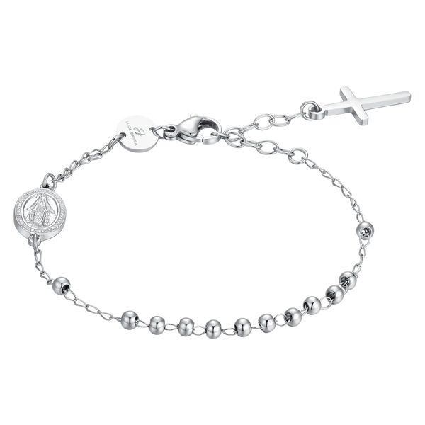 luca barra - BRACCIALE DONNA ROSARIO IN ACCIAIO