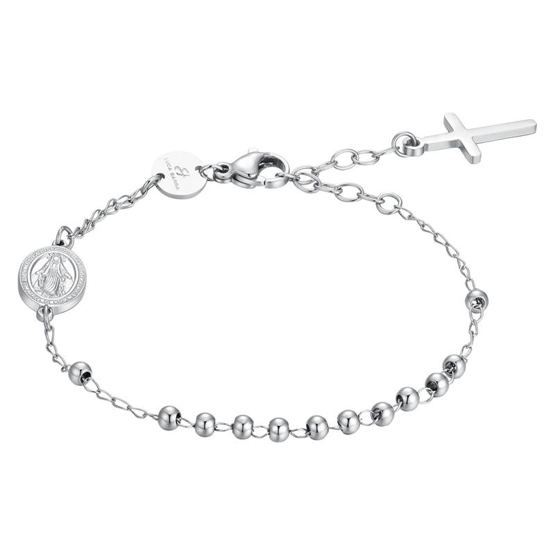 luca barra - BRACCIALE DONNA ROSARIO IN ACCIAIO