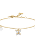luca barra - BRACCIALE DONNA IN ACCIAIO COLORE ORO CON PENDENTE FARFALLA ED ALI ZIRCONE BIANCO