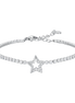 luca barra - BRACCIALE TENNIS DONNA IN ACCIAIO CON STELLA E PUNTI LUCE CON ZIRCONI BIANCHI