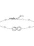 luca barra - BRACCIALE DONNA IN ACCIAIO CON INFINITO E PUNTI LUCE DI ZIRCONE BIANCO