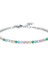 luca barra - BRACCIALE TENNIS DONNA IN ACCIAIO CON ZIRCONI MULTICOLORE