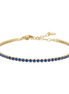 luca barra - BRACCIALE TENNIS DONNA IN ACCIAIO COLORE ORO CON ZIRCONI BLU