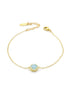 BR600DA Bracciale oro giallo con cristallo acquamrina e zirconi