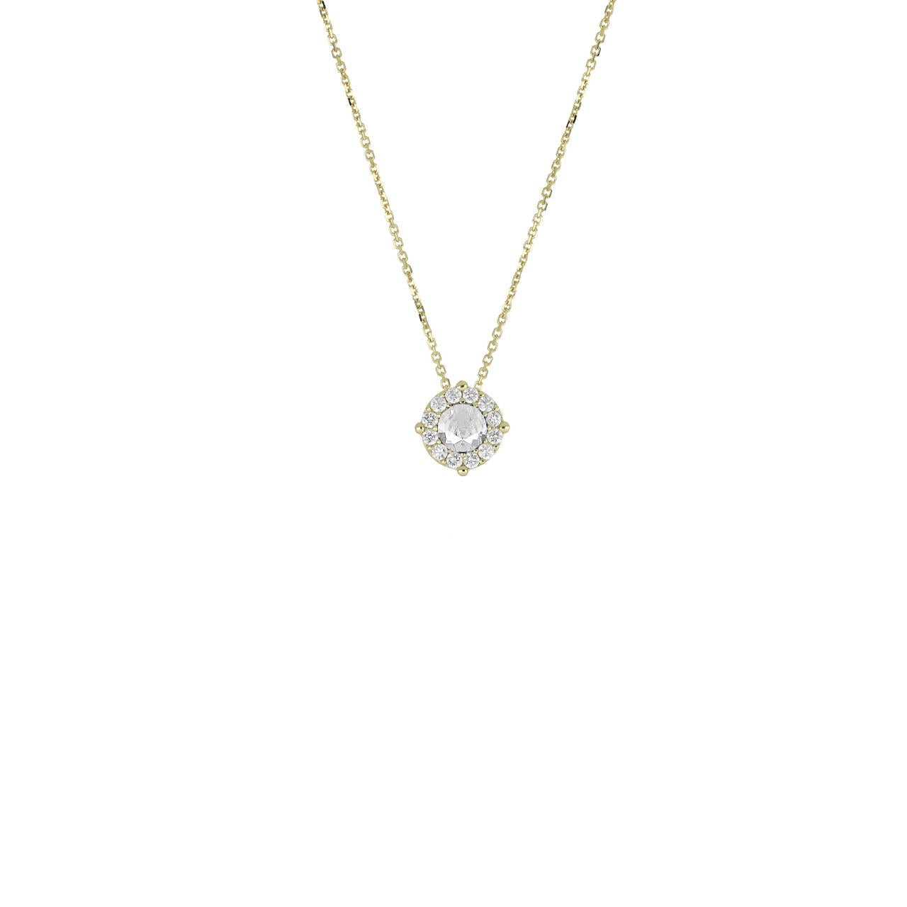 igold - Collana Punto Luce con Contorno in Oro 375% 9kt
