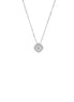 igold - Collana Punto Luce Halo in Oro Bianco 375% 9kt con Zirconi