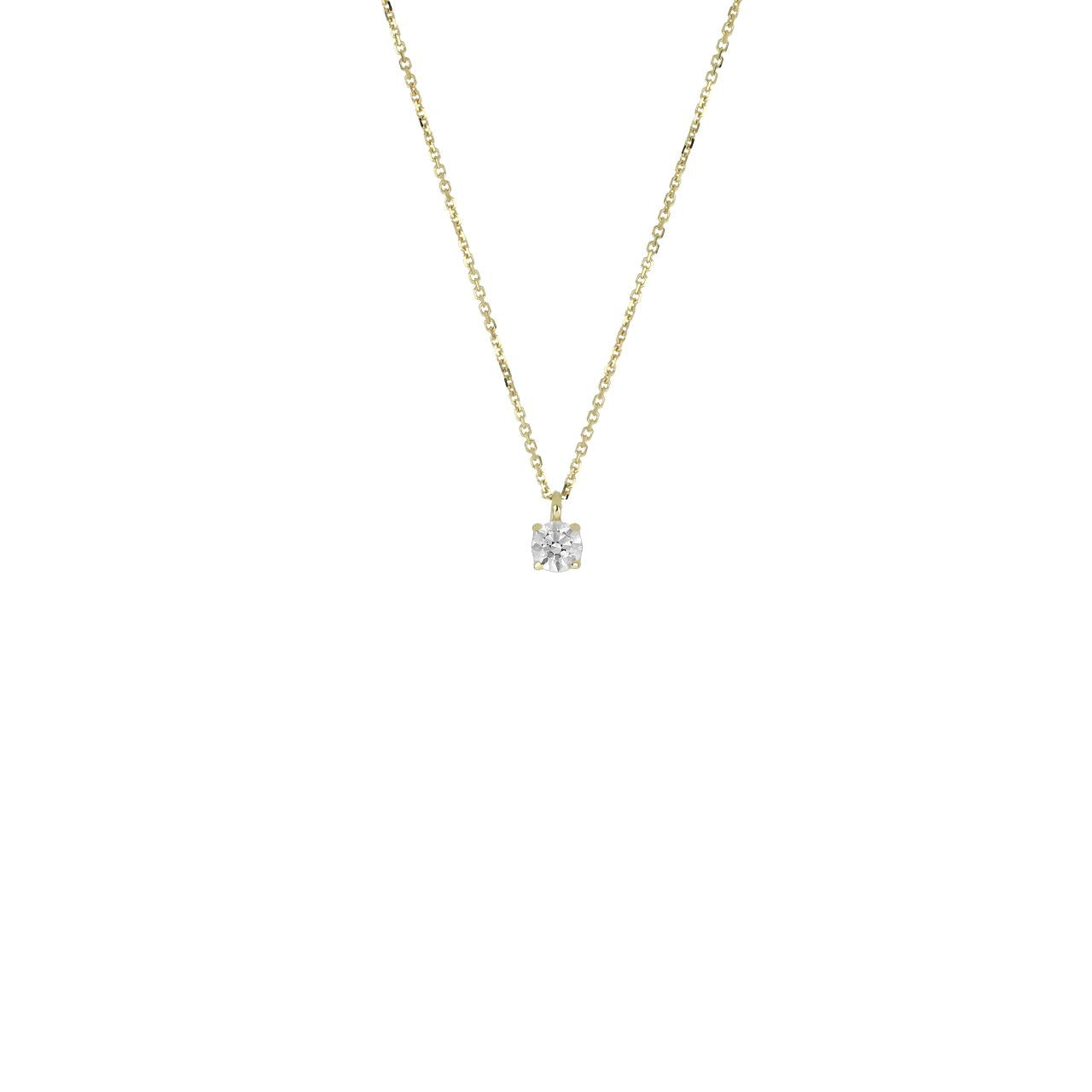 igold - Collana Punto Luce in Oro 375% 9kt con Zircone