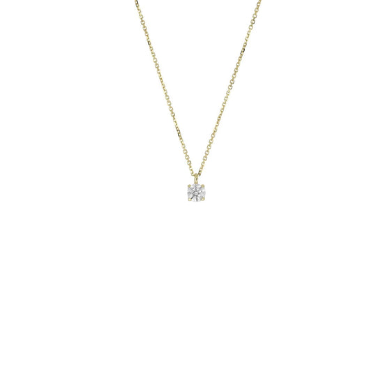 igold - Collana Punto Luce in Oro 375% 9kt con Zircone